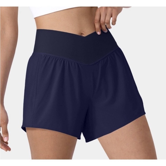 Tried on, never used Halara Navy High Waisted w Pockets - 2-in-1 Shorts  Size S - Picture 2 of 4